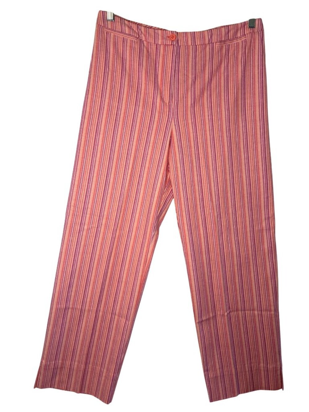 Vintage Evan Picone Size 14 Striped Stretch Pants NWT Pink Purple Career Casual